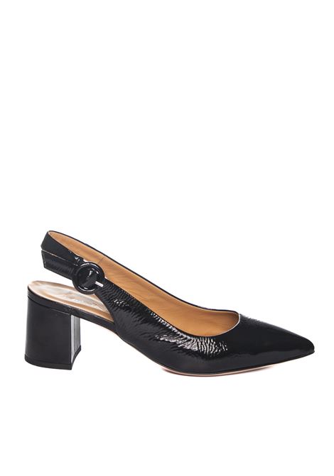 Black 1602 leather pump FRANCO RUSSO | 1602NAPLACK-NERO